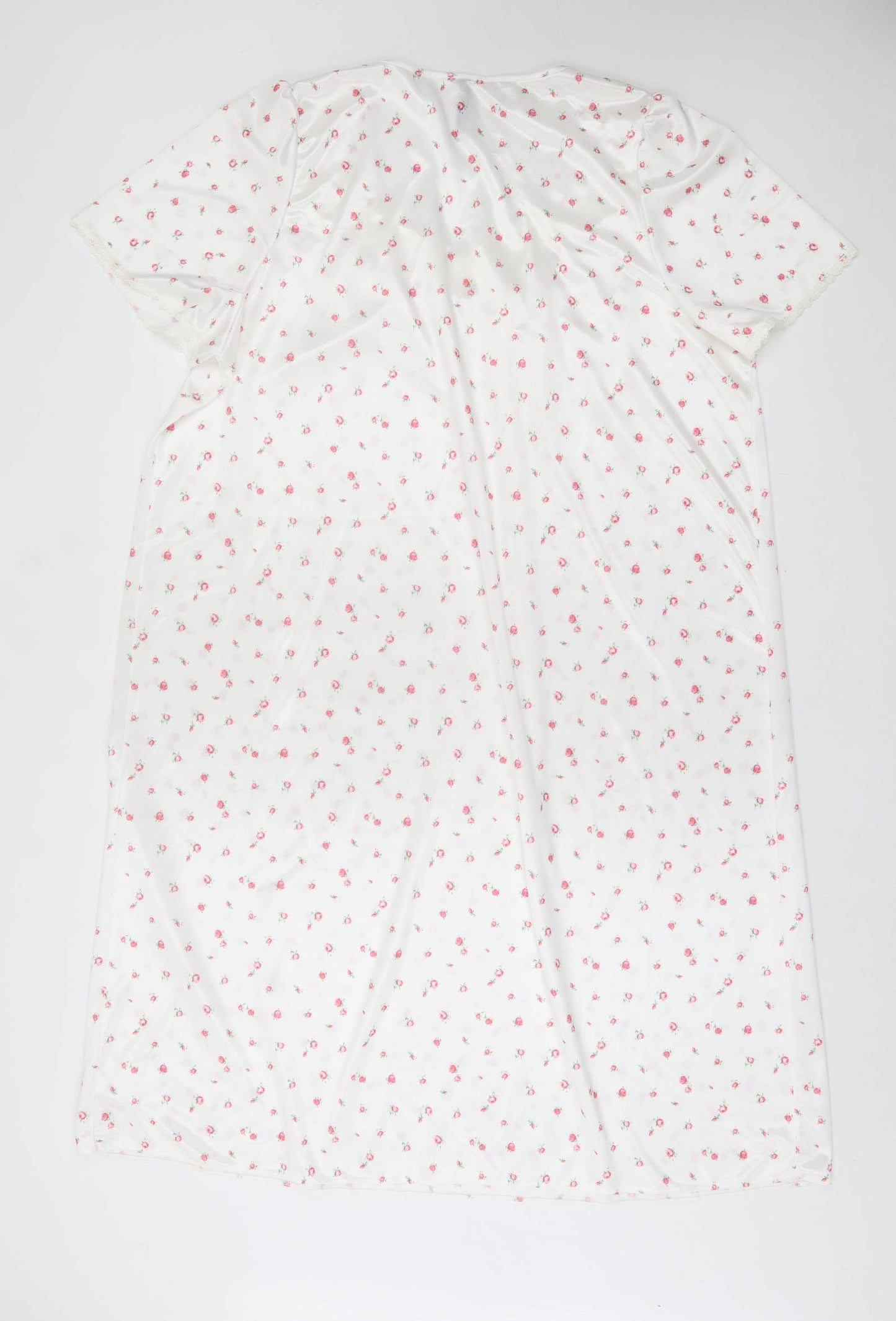 BHS Womens White Floral Polyester Top Dress Size 16