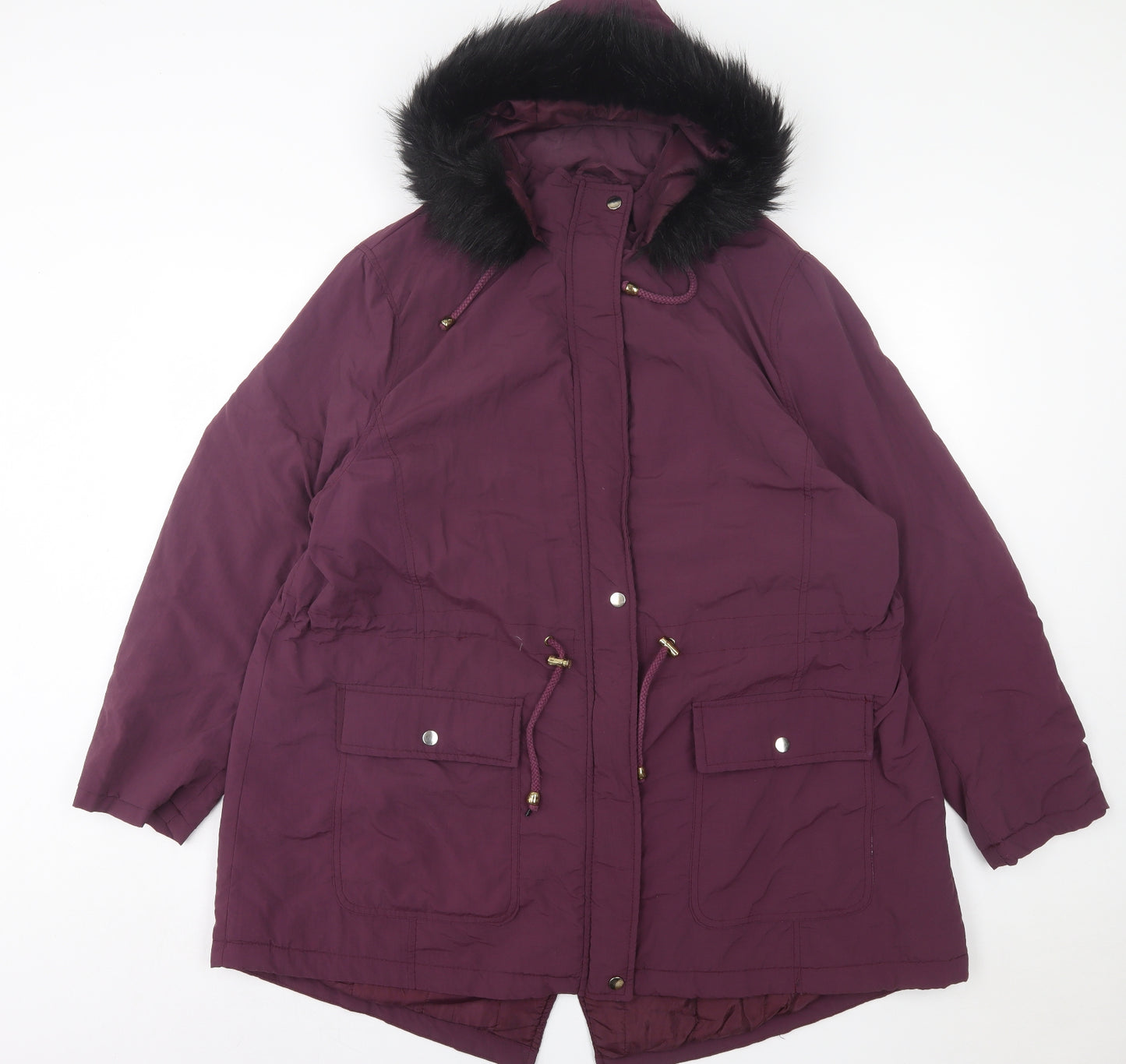 Anthology Womens Purple Jacket Coat Size 24 Zip