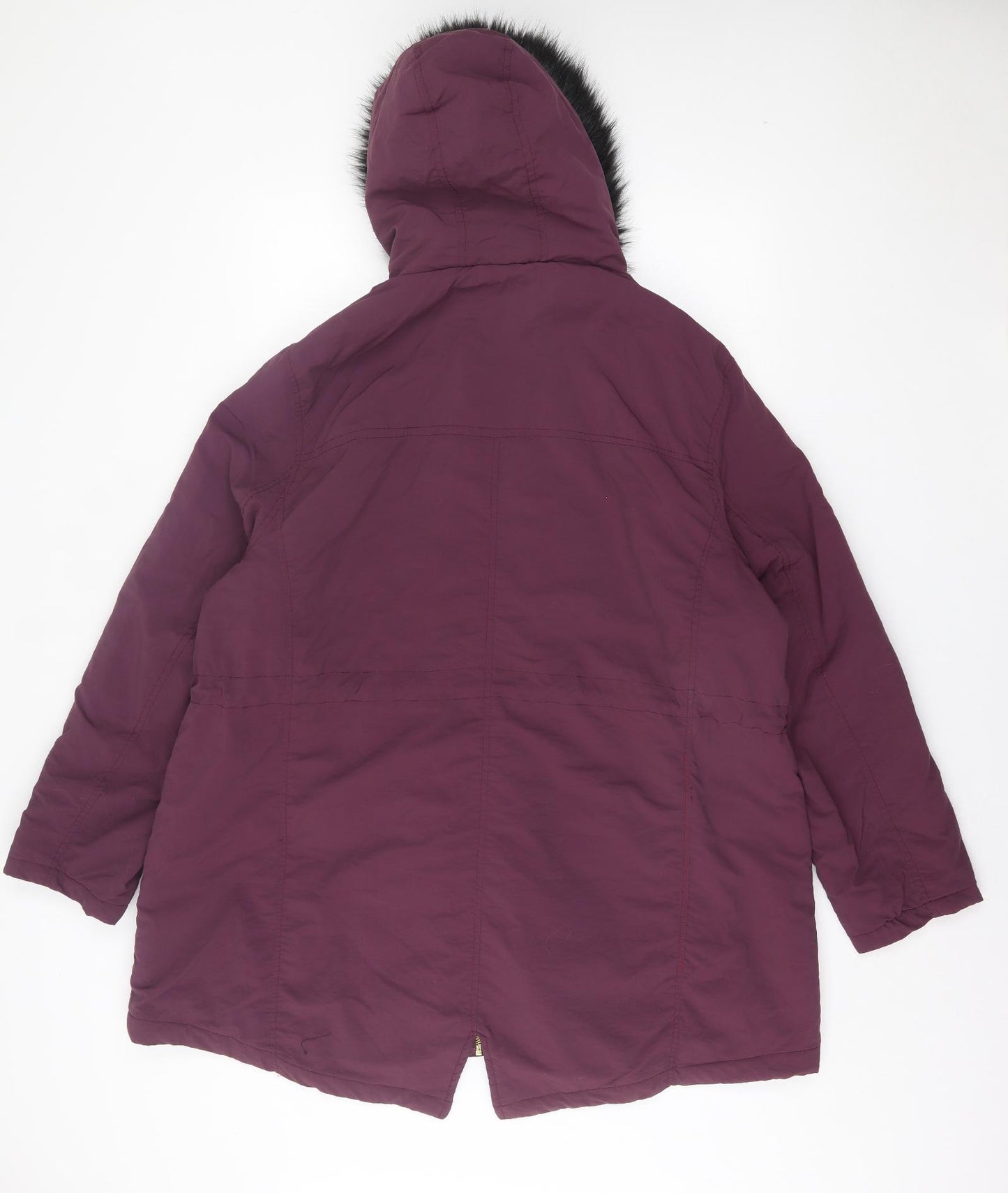 Anthology Womens Purple Jacket Coat Size 24 Zip