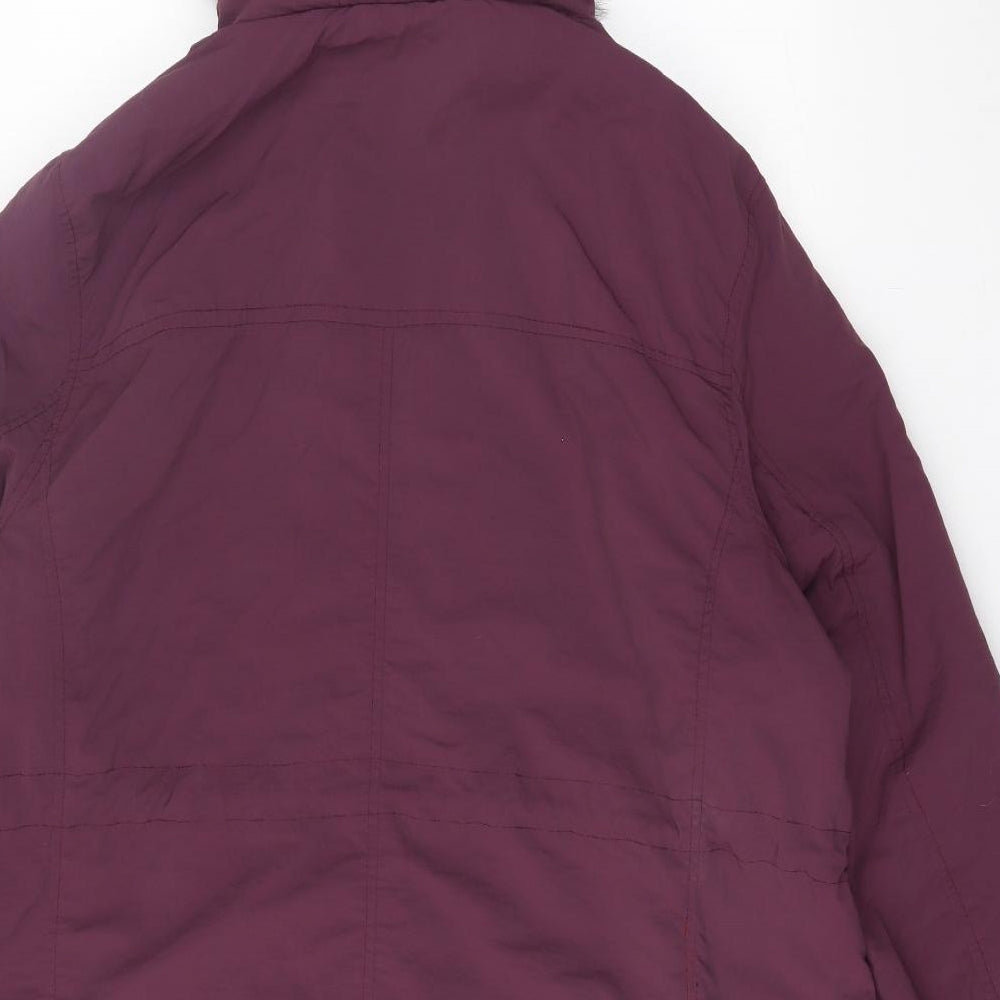Anthology Womens Purple Jacket Coat Size 24 Zip