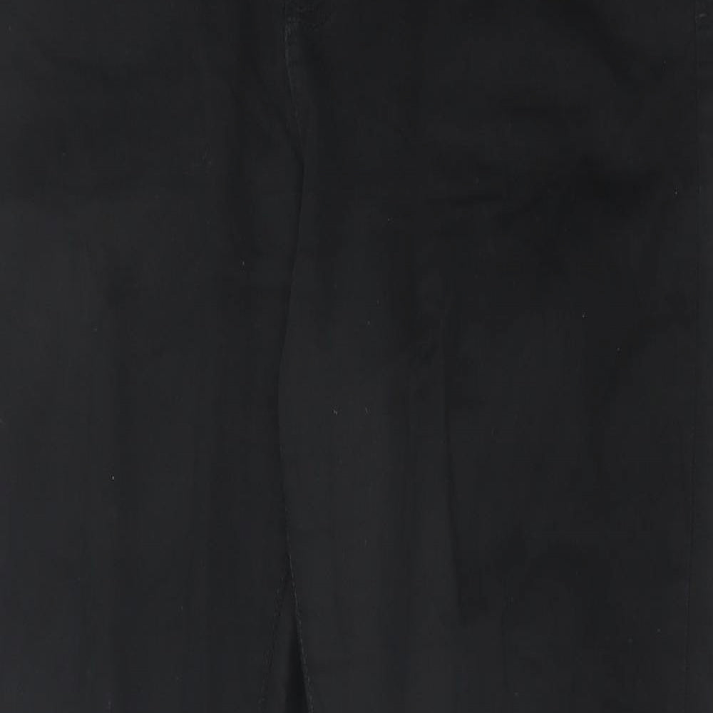 NEXT Womens Black Cotton Skinny Jeans Size 14 L28 in Regular Button