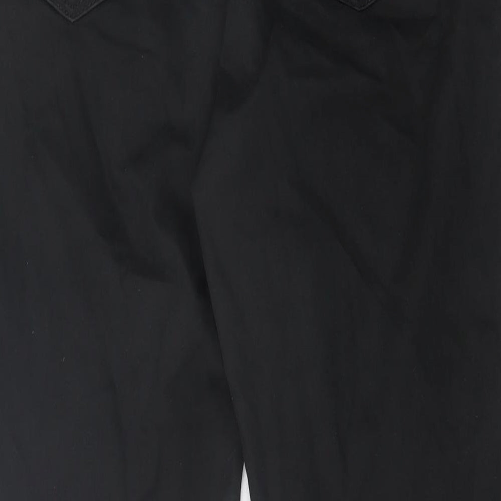 NEXT Womens Black Cotton Skinny Jeans Size 14 L28 in Regular Button