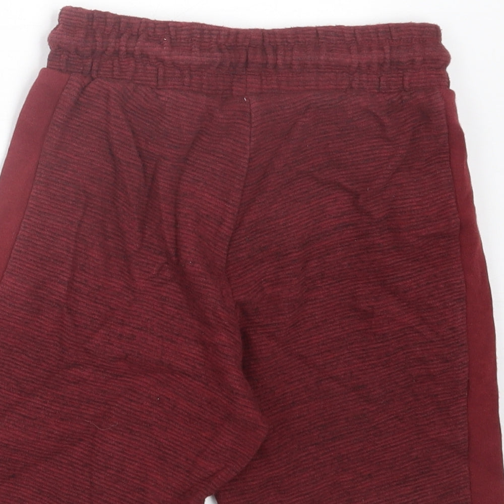 George Boys Red Cotton Sweat Shorts Size 8-9 Years Regular Tie