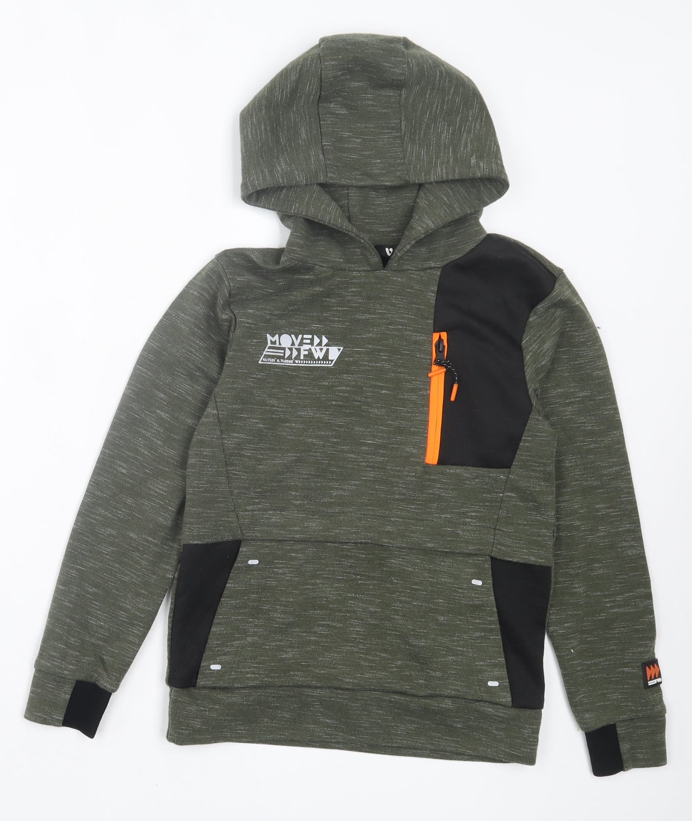 Very Boys Green Cotton Pullover Hoodie Size 9 Years Pullover