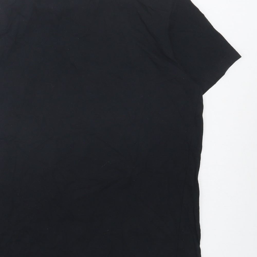 George Boys Black Cotton Basic T-Shirt Size 13-14 Years Crew Neck Pullover - Sunglasses