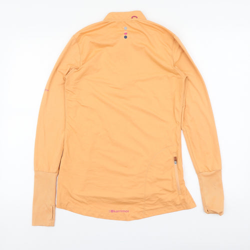 Karimor Womens Orange Polyester Basic T-Shirt Size 10 High Neck Pullover