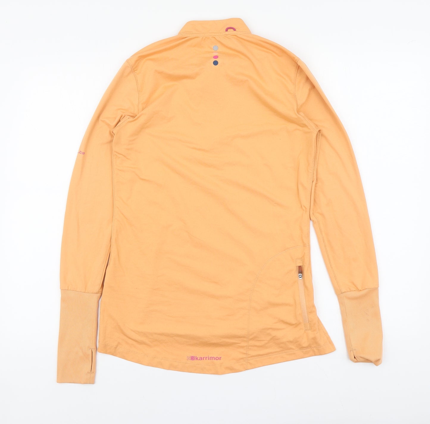 Karimor Womens Orange Polyester Basic T-Shirt Size 10 High Neck Pullover