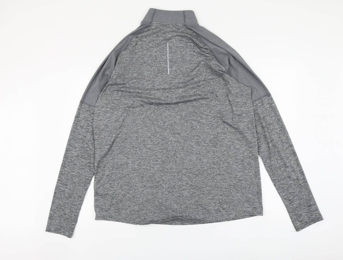 Nike Mens Grey Polyester Basic T-Shirt Size XL High Neck Pullover
