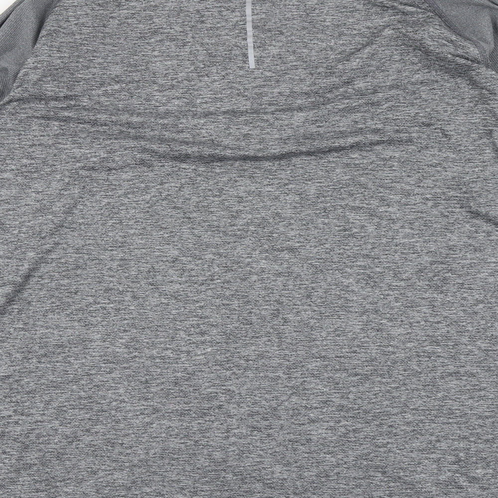 Nike Mens Grey Polyester Basic T-Shirt Size XL High Neck Pullover