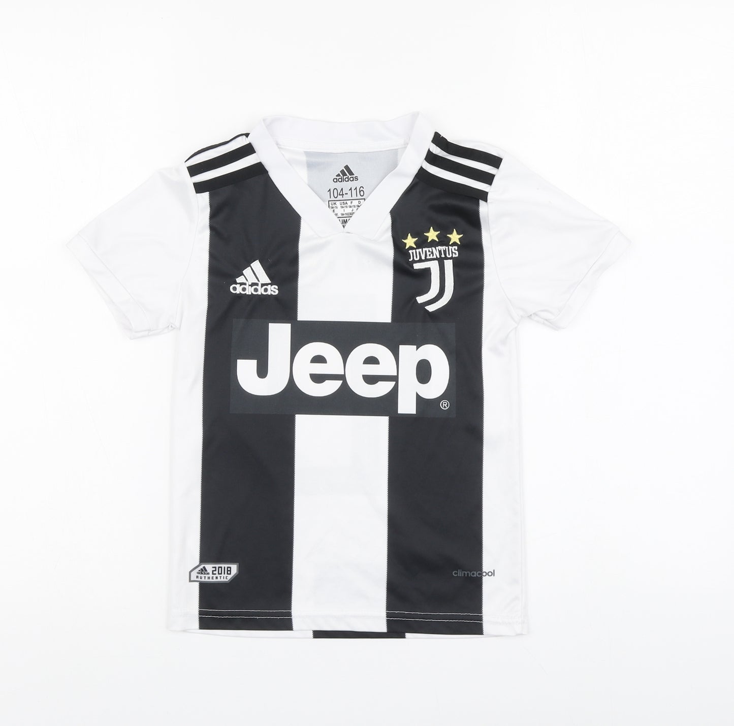adidas Boys White Polyester Basic T-Shirt Size 4-5 Years Round Neck Pullover - Juventus FC Dybala