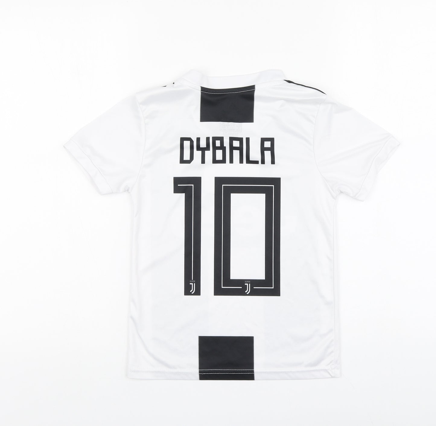 adidas Boys White Polyester Basic T-Shirt Size 4-5 Years Round Neck Pullover - Juventus FC Dybala