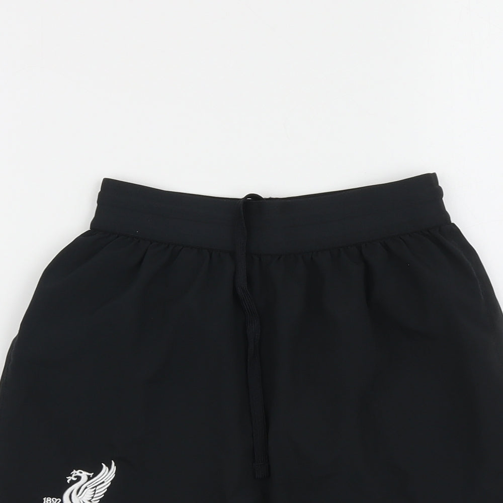 New Balance Boys Black Polyester Bermuda Shorts Size 7 Years Regular - Liverpool FC