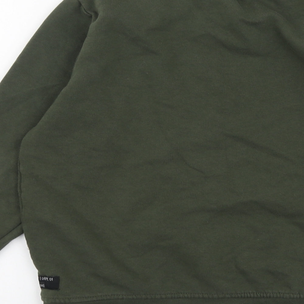 George Boys Green Cotton Pullover Sweatshirt Size 9-10 Years Pullover