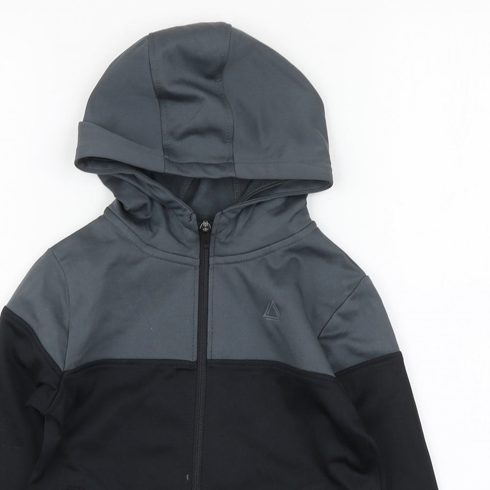 Dunnes Stores Boys Grey Polyester Full Zip Hoodie Size 4-5 Years Zip