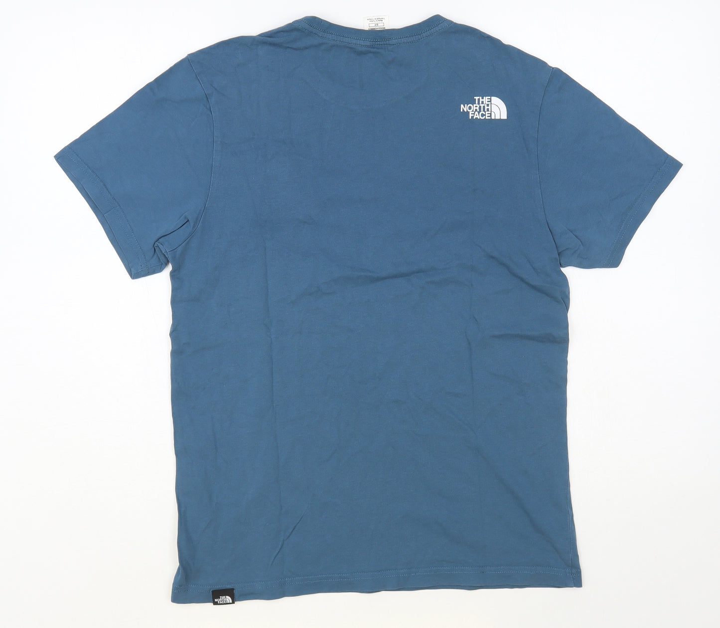 The North Face Mens Blue Cotton T-Shirt Size S Crew Neck