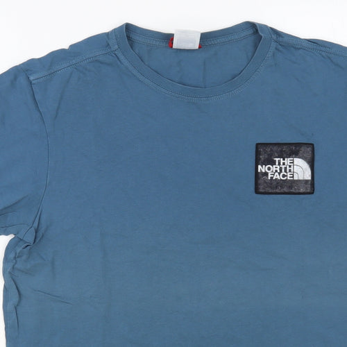 The North Face Mens Blue Cotton T-Shirt Size S Crew Neck