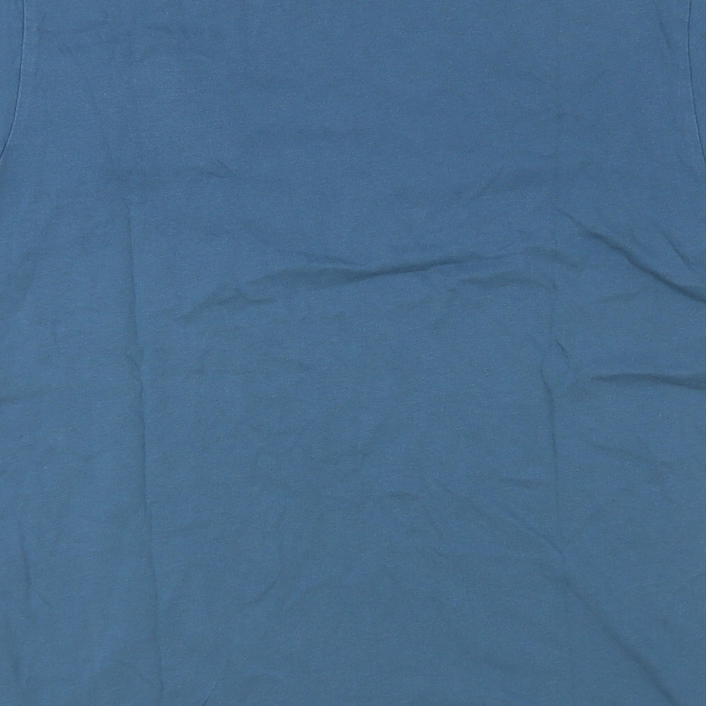 The North Face Mens Blue Cotton T-Shirt Size S Crew Neck