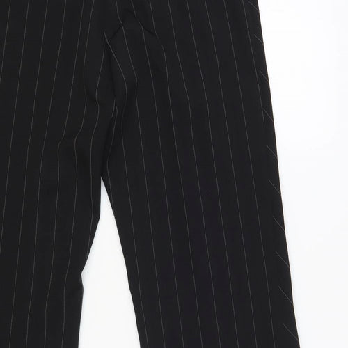 Atmosphere Womens Black Striped Polyester Dress Pants Trousers Size 14 L27 in Regular Hook & Loop