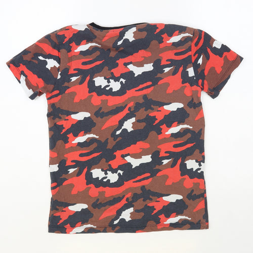 NEXT Boys Multicoloured Camouflage Cotton Pullover T-Shirt Size 11 Years Crew Neck Pullover