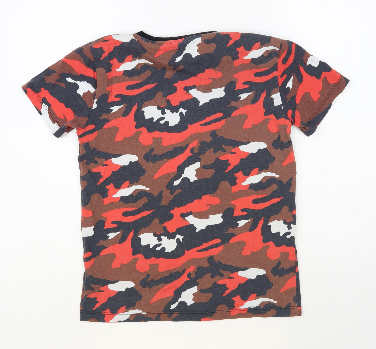 NEXT Boys Multicoloured Camouflage Cotton Pullover T-Shirt Size 11 Years Crew Neck Pullover