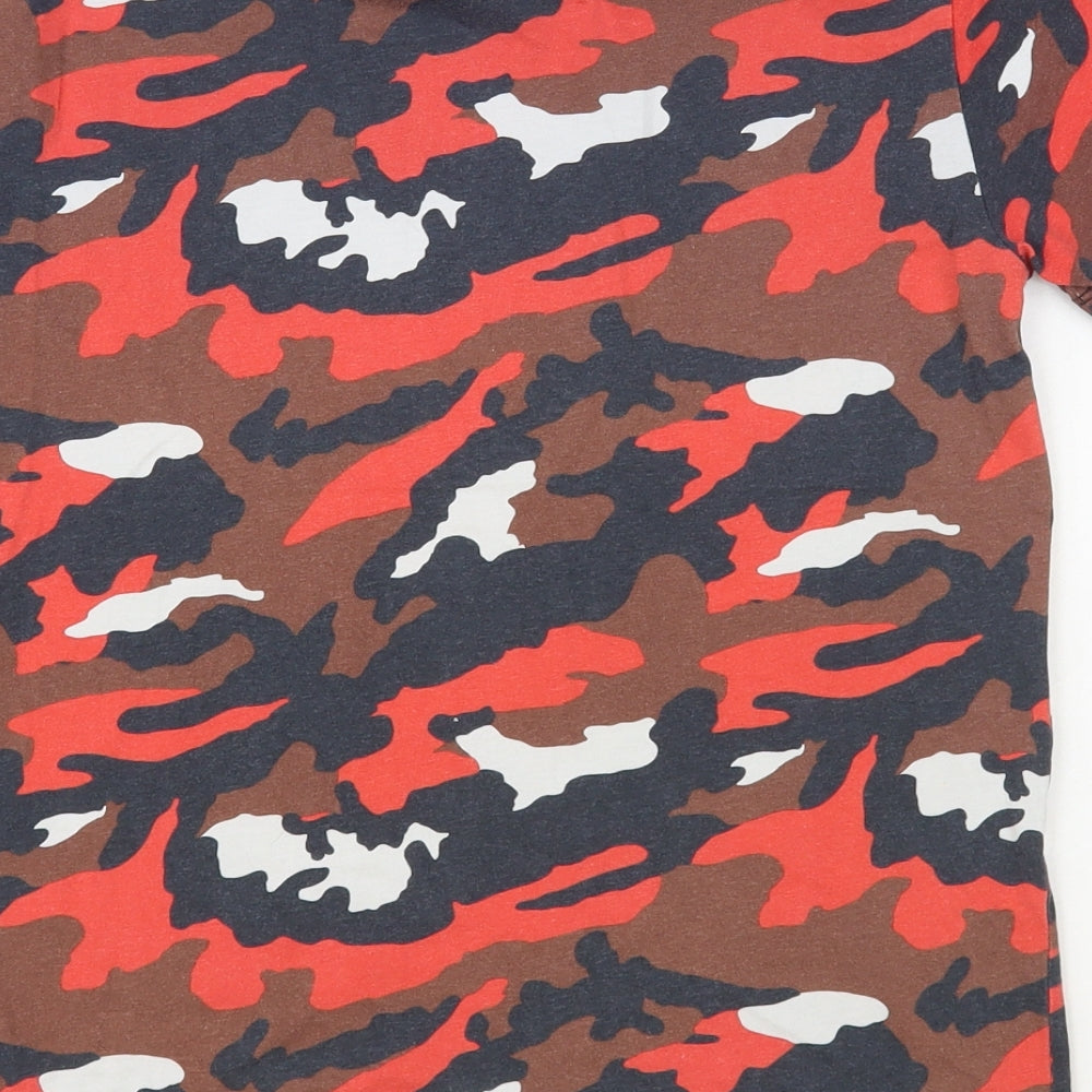NEXT Boys Multicoloured Camouflage Cotton Pullover T-Shirt Size 11 Years Crew Neck Pullover
