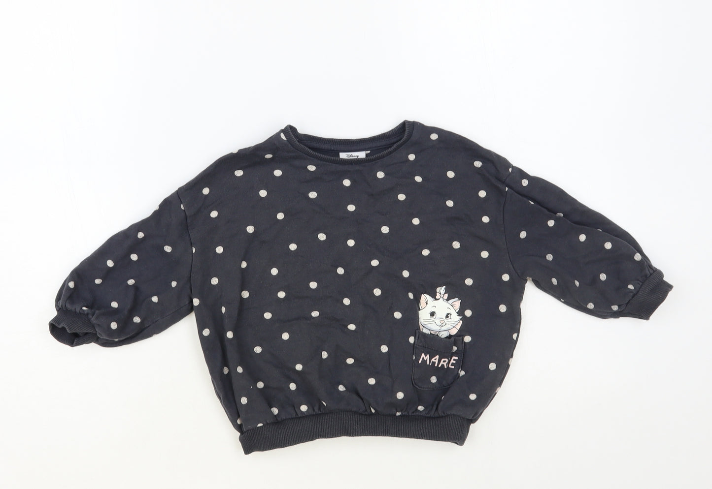 George Baby Blue Polka Dot Cotton Pullover Jumper Size 18-24 Months Pullover - Disney Aristocats