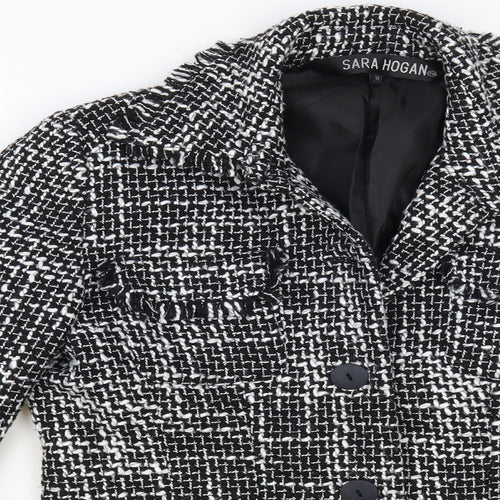 Sara Hogan Womens Black Jacket Blazer Size M Button