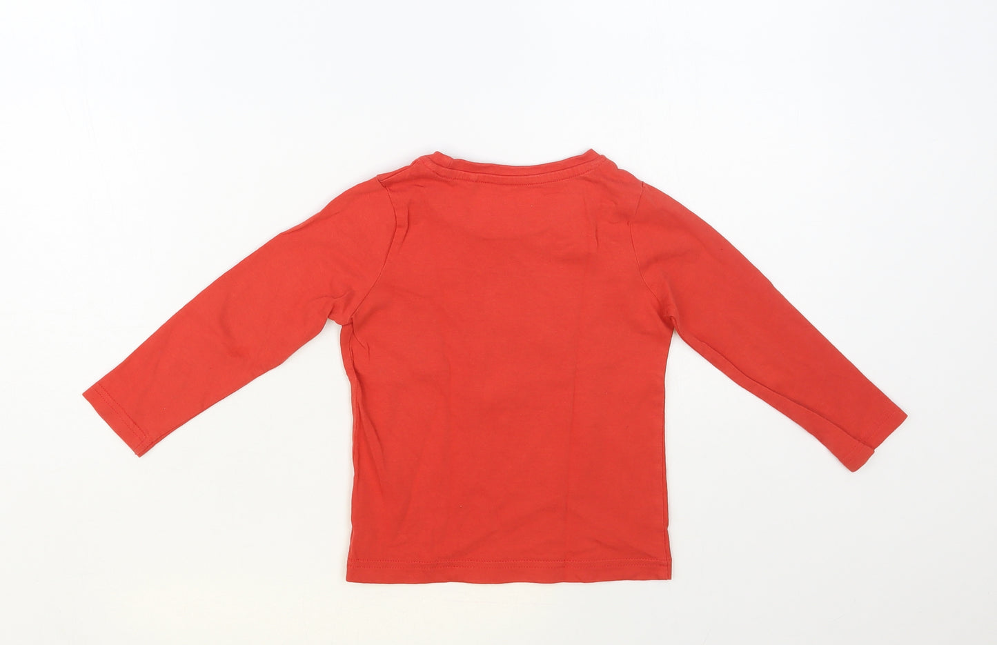 TU Baby Red Cotton Pullover T-Shirt Size 12-18 Months Crew Neck Pullover - Dear Santa