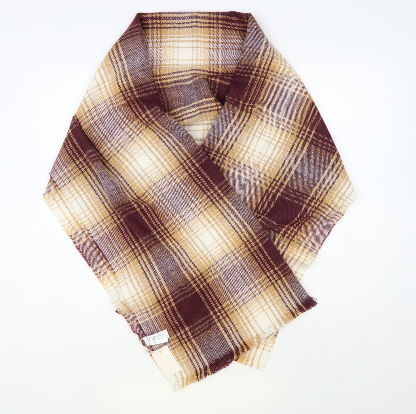 Primark Womens Purple Plaid Acrylic Scarf