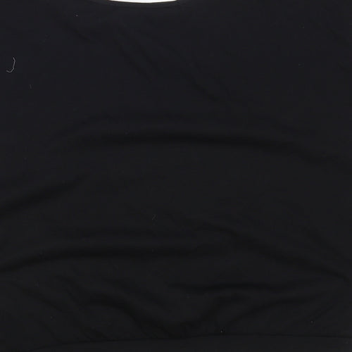Shop 1 One Womens Black Geometric Polyester Basic Blouse Size L Boat Neck
