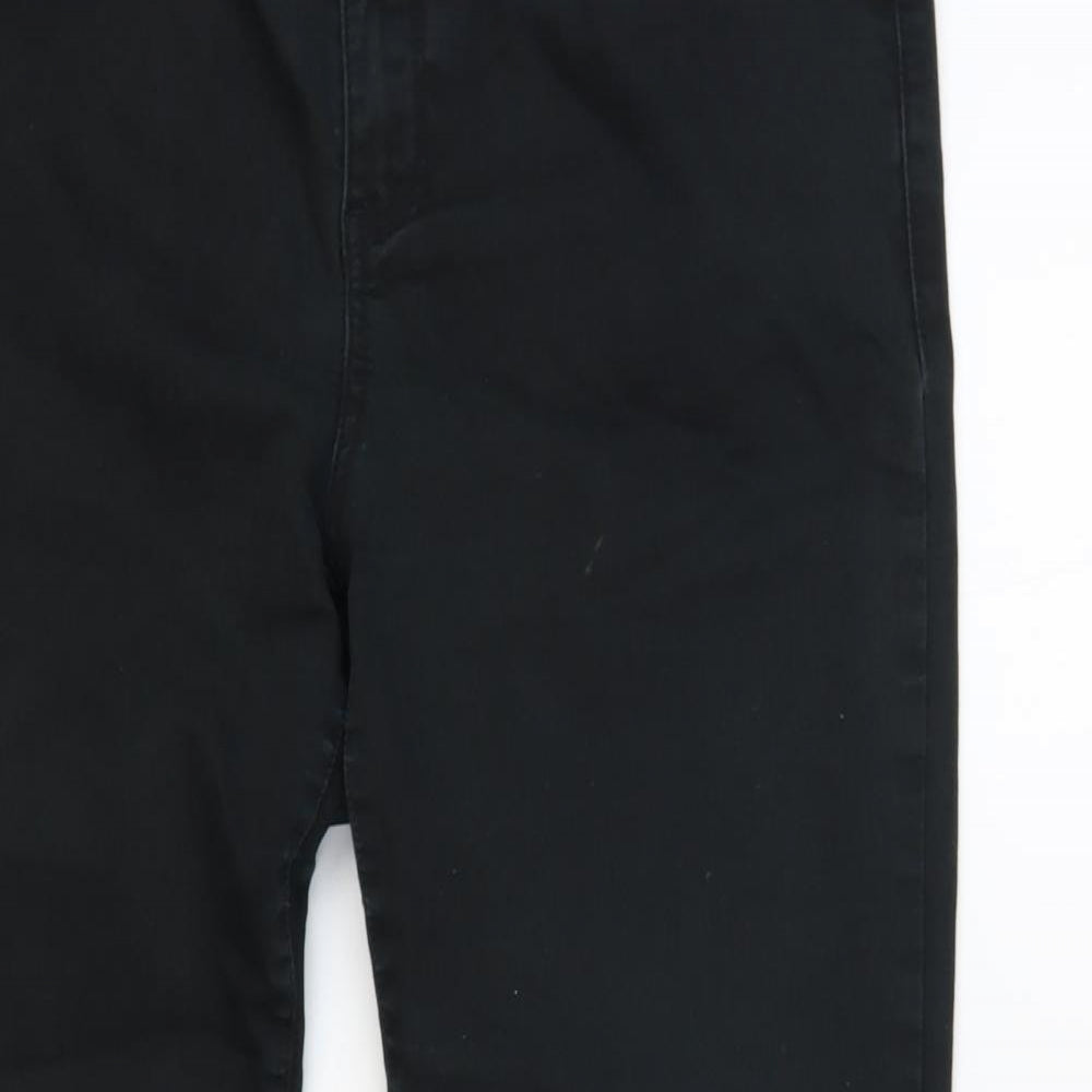 New Look Womens Black Cotton Skinny Jeans Size 16 L30 in Regular Button