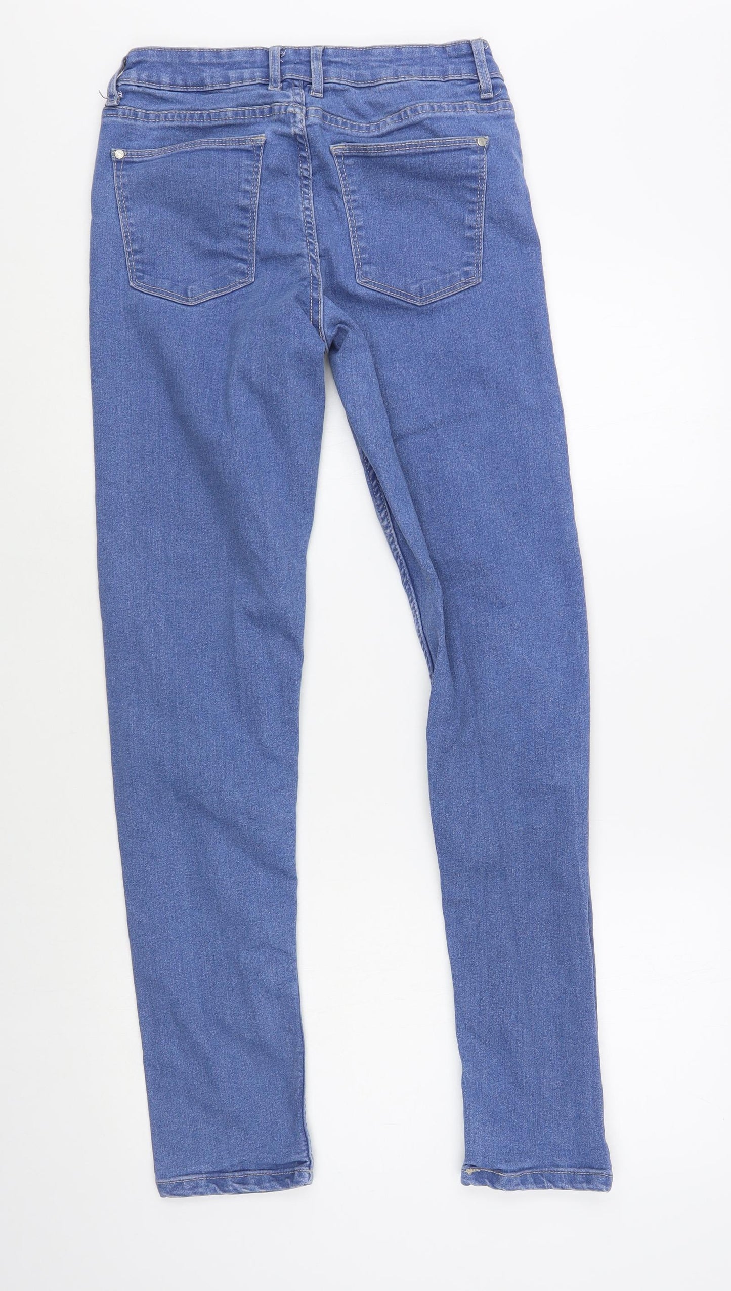 ESMARA Womens Blue Cotton Skinny Jeans Size 10 L31 in Regular Button