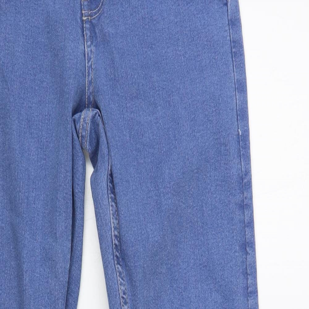ESMARA Womens Blue Cotton Skinny Jeans Size 10 L31 in Regular Button