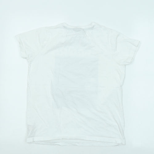 Primark Boys White Cotton Basic T-Shirt Size 11-12 Years Round Neck Pullover - Star Wars