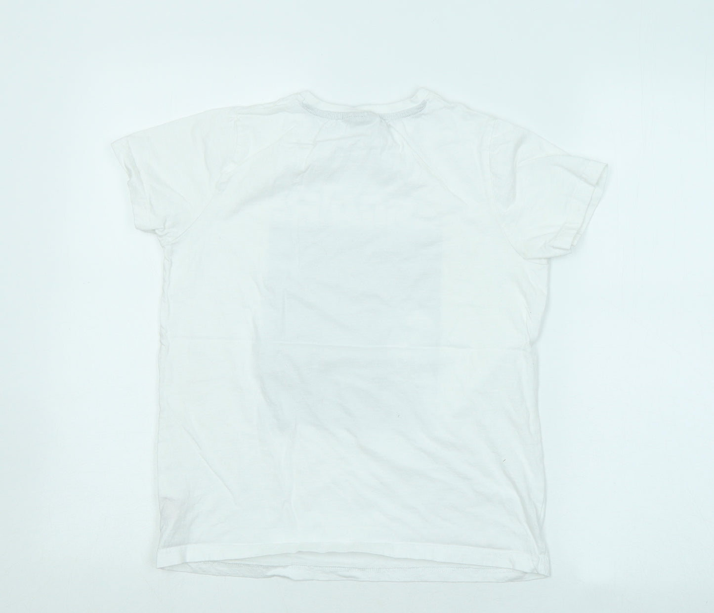 Primark Boys White Cotton Basic T-Shirt Size 11-12 Years Round Neck Pullover - Star Wars
