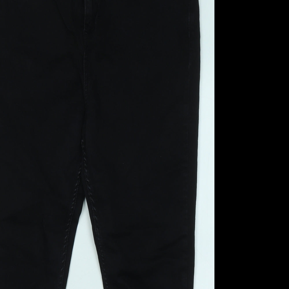 Very Womens Black Cotton Skinny Jeans Size 18 L26 in Regular Zip