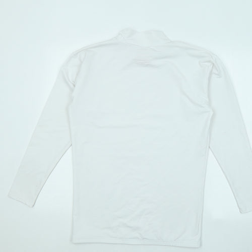 Dunlop Mens White Polyester Basic T-Shirt Size XL Mock Neck Pullover