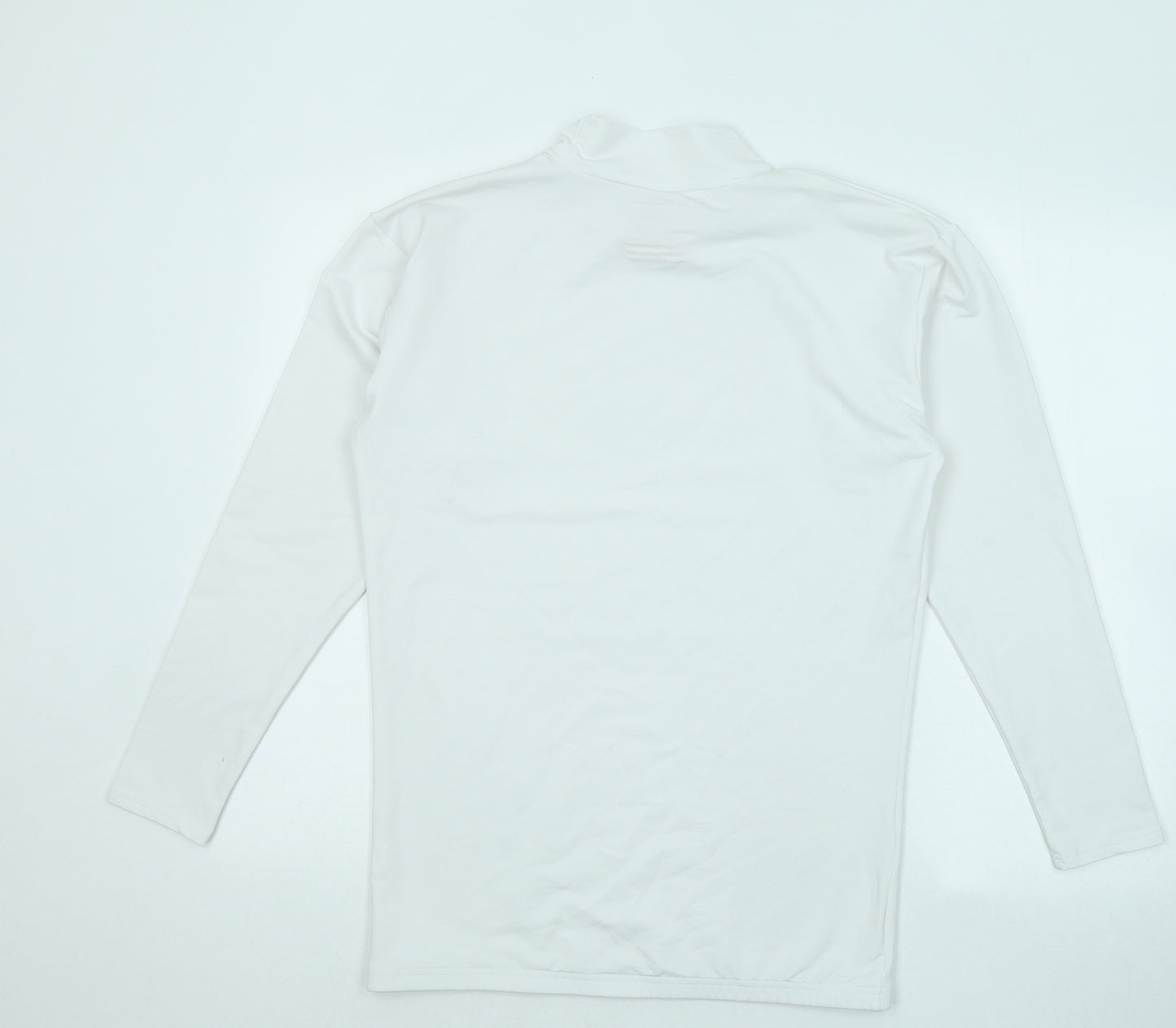Dunlop Mens White Polyester Basic T-Shirt Size XL Mock Neck Pullover