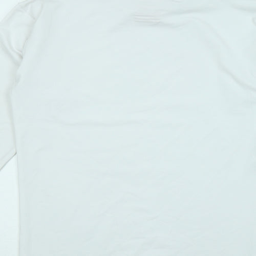 Dunlop Mens White Polyester Basic T-Shirt Size XL Mock Neck Pullover