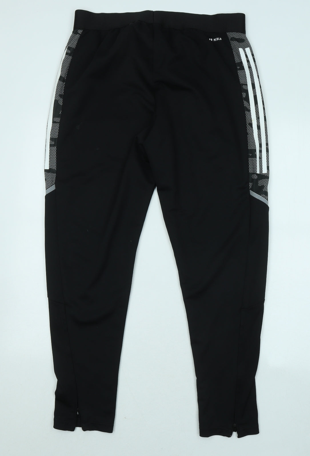 adidas Mens Black Polyester Jogger Trousers Size L L28 in Regular Zip