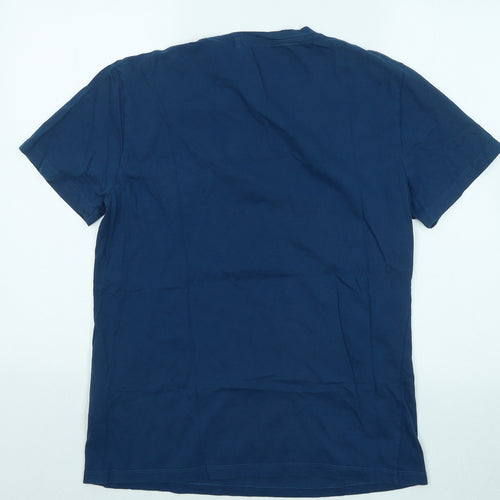 Craghoppers Mens Blue Cotton T-Shirt Size M Round Neck - Go Explore
