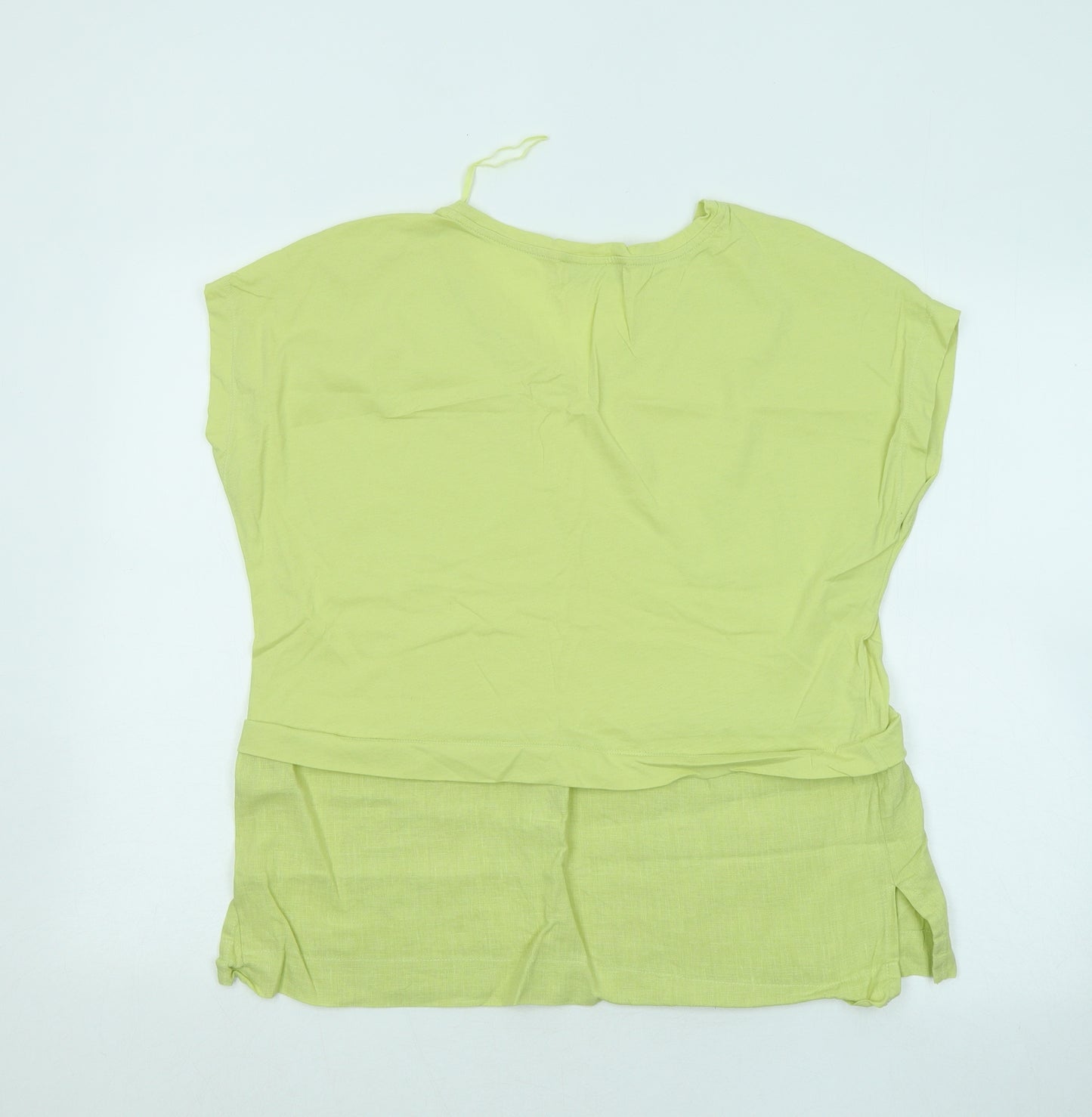 Carolyn Donnelly Womens Green Cotton Basic T-Shirt Size M Round Neck