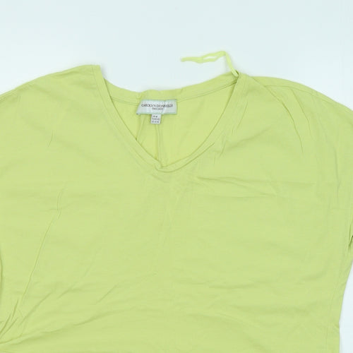 Carolyn Donnelly Womens Green Cotton Basic T-Shirt Size M Round Neck