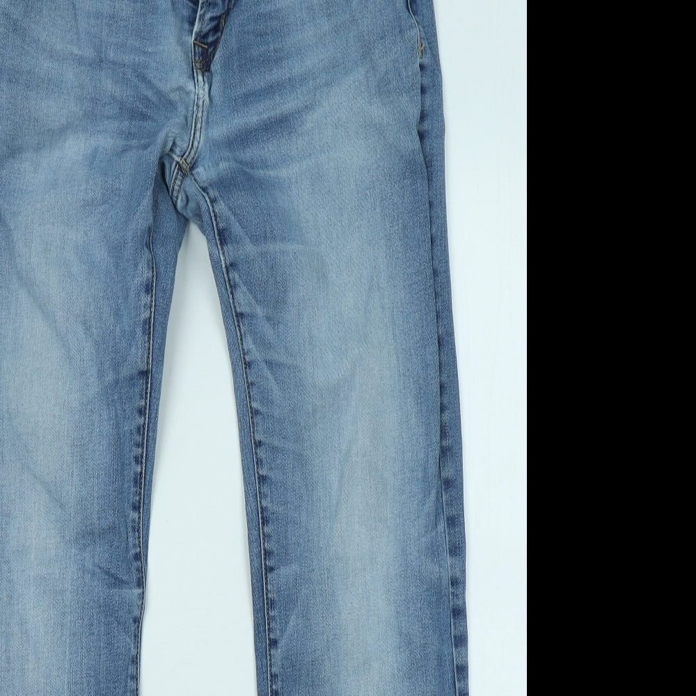 American Eagle Outfitters Mens Blue Cotton Straight Jeans Size 34 in L32 in Regular Zip