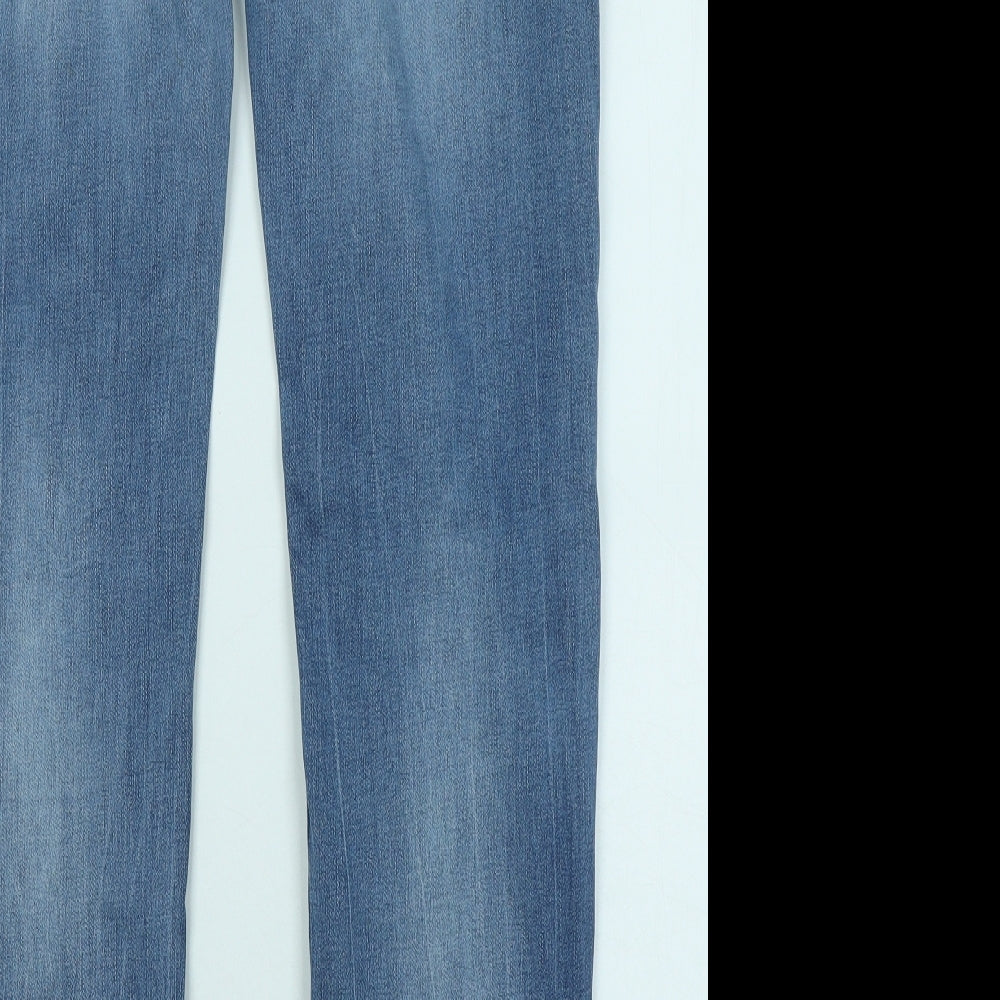American Eagle Outfitters Mens Blue Cotton Straight Jeans Size 34 in L32 in Regular Zip