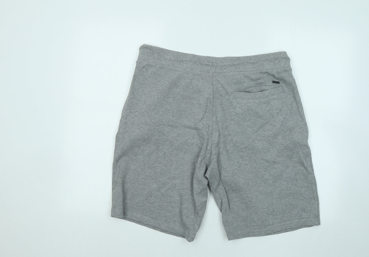 NEXT Mens Grey Cotton Sweat Shorts Size L Regular Drawstring