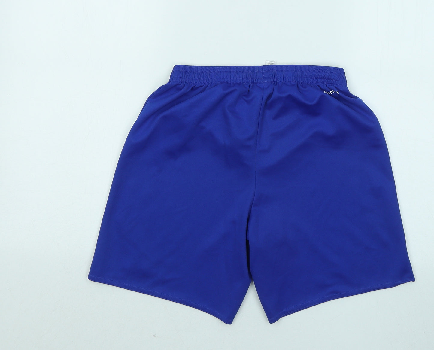 adidas Boys Blue Polyester Sweat Shorts Size 13-14 Years Regular - Logo