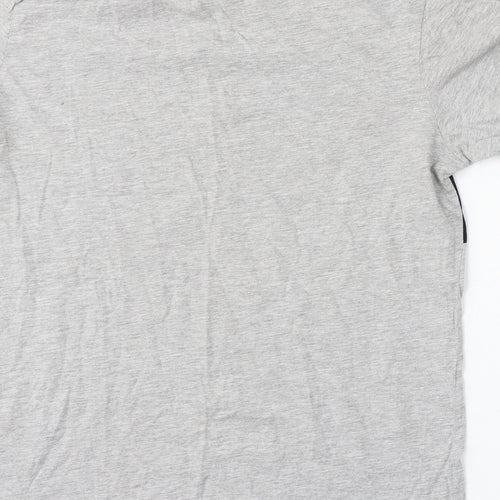 JACK & JONES Mens Grey Cotton T-Shirt Size M Round Neck