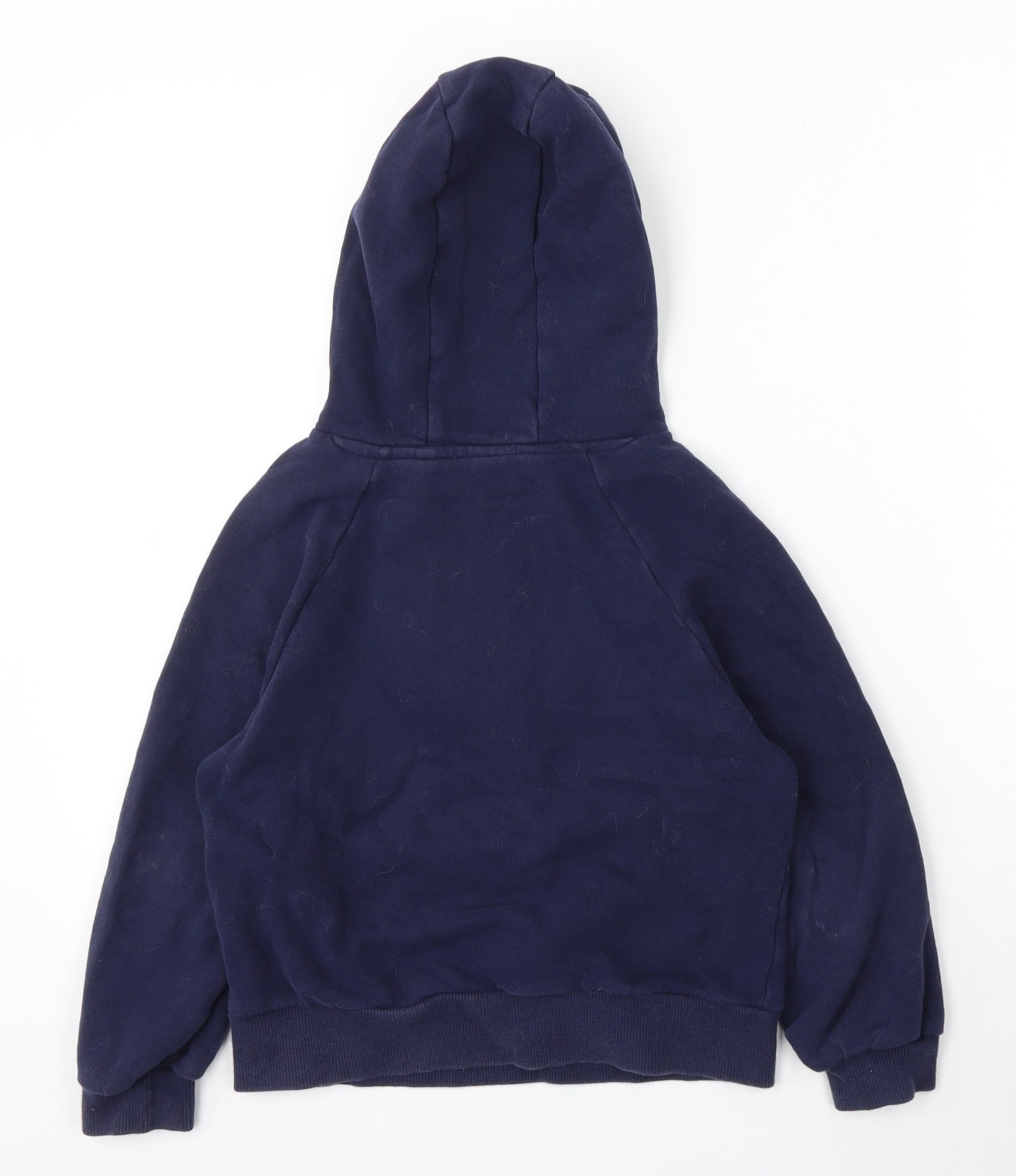 NEXT Girls Blue Cotton Pullover Hoodie Size 9 Years - Rainbow