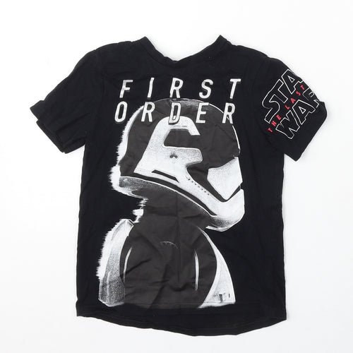 Star Wars Boys Black Cotton Basic T-Shirt Size 5-6 Years Round Neck - Star Wars